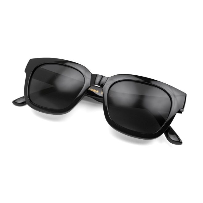 London Mole Tricky Sunglasses – Gloss Black and Black