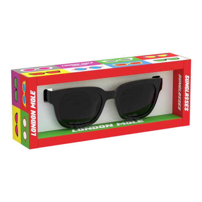 London Mole Tricky Sunglasses – Gloss Black and Black