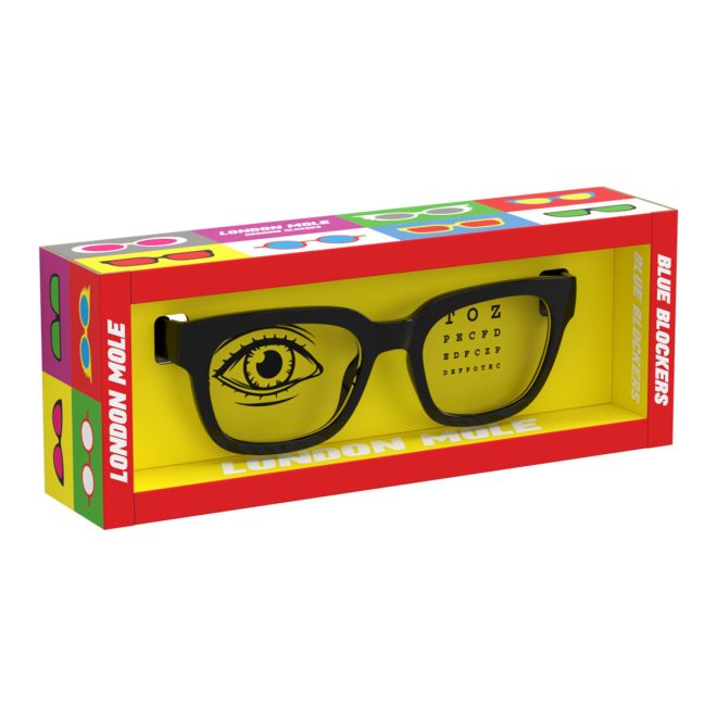 London Mole Tricky Blue Blocker Glasses – Gloss Black