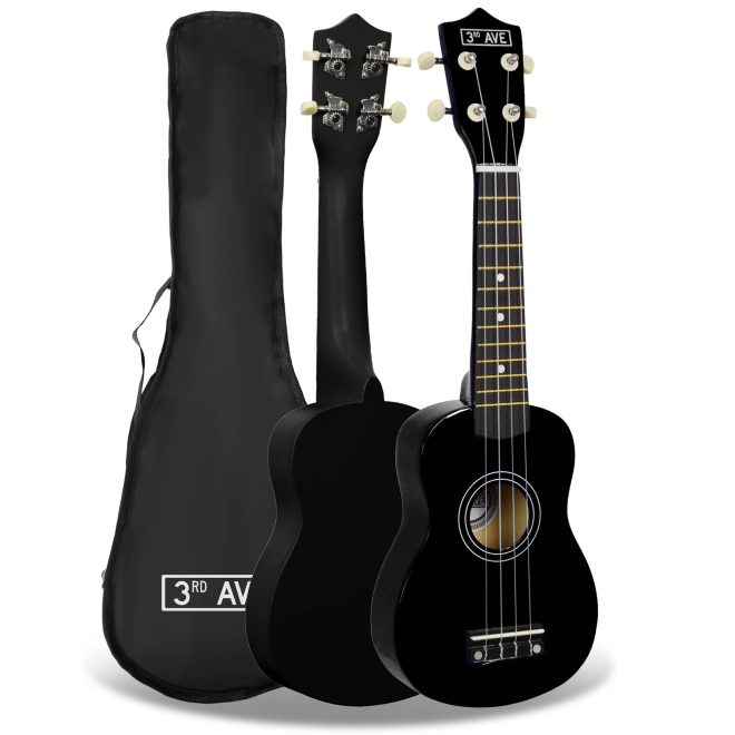 3rd Avenue Soprano Ukulele – Black