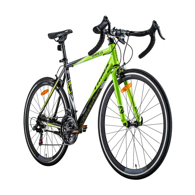 700C Road Bike TEMPO1.0 Shimano 21 Speed Racing Bicycle 59cm Black/Green