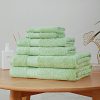 Luxury 6 Piece Soft and Absorbent Cotton Bath Towel Set – Sage Green