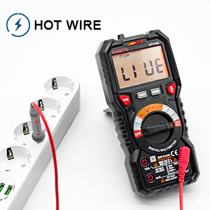 KAIWEETS Digital Multimeter TRMS 6000 Counts Voltmeter Auto-Ranging Fast Accurately Measures Voltage Current Amp Resistance Diodes Continuity Duty-Cycle Capacitance Temperature for Automotive