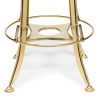 Industrial Wooden Height Adjustable Swivel Bar Stool – Gold