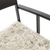 Black Metal Dining Chairs with Upholstered Seat – Set of 2