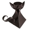 Decorative Black Metal Tea Light Candle Holder with Handle