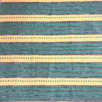 Green/yellow cotton rug