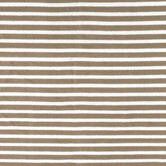 Beige/cream striped cotton kilim rug120x180 cm