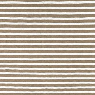 Beige cream striped cotton kilim rug190x250 cm