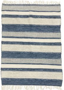 Striped blue/white rug120x180 CM