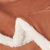 2 in 1 Teddy Sherpa  Quilt Cover Set and Blanket – QUEEN, Terracotta