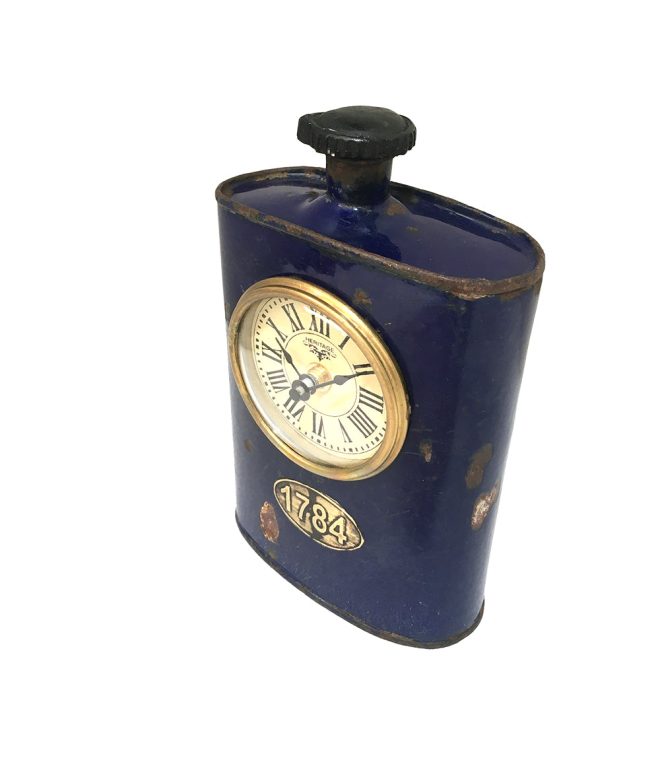 Table Clock – Old Iron Drinking Flask