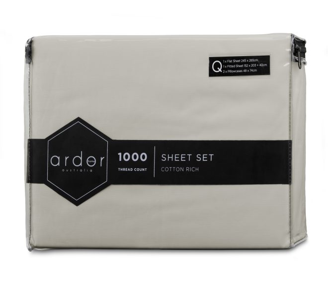 1000TC Cotton Rich SHEET SET – KING SINGLE