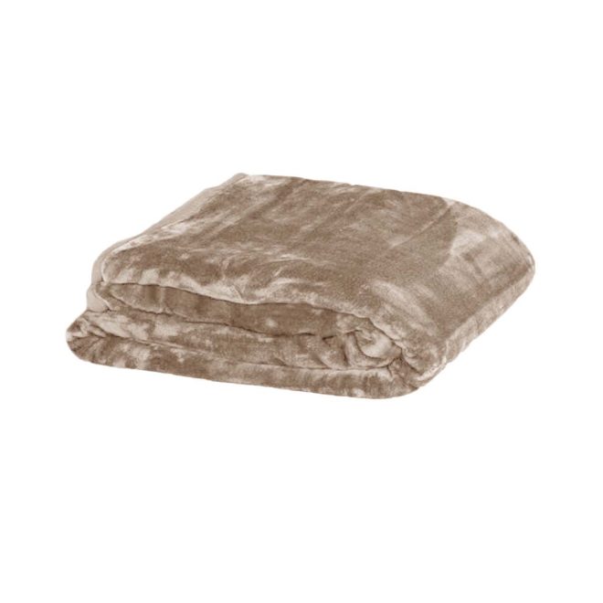 Soft Plain Faux Mink Blanket Queen – Latte