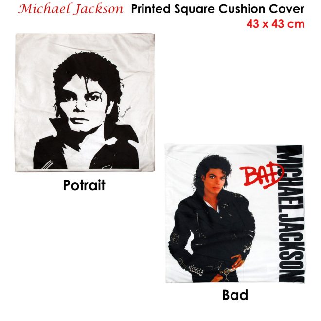 Michael Jackson Square Cushion Cover – Bad