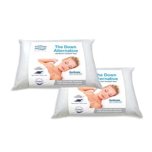 Mediflow Twin Pack Adjustable Floating Comfort Down Alternative Waterbase Pillows