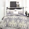 250TC Cotton Reversible Quilt Cover Set Elizabeth Queen