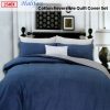 250TC Halifax Cotton Reversible Quilt Cover Set Queen