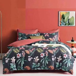 400TC Cotton Sateen Quilt Cover Set Secret Garden King