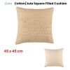 Accessorize Tami Cotton/Jute Square Filled Cushion 45cm x 45cm