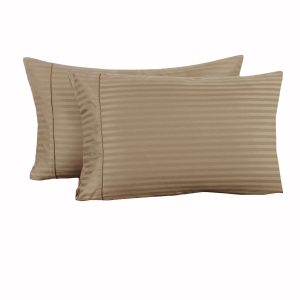 325TC Pair of Cuffed Standard Pillowcases Mocha