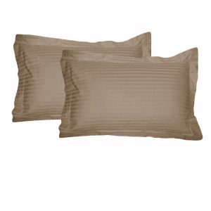 325TC Pair of Tailored Standard Pillowcases Mocha