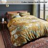 Blossoming Ochre Cotton Sateen Quilt Cover Set King