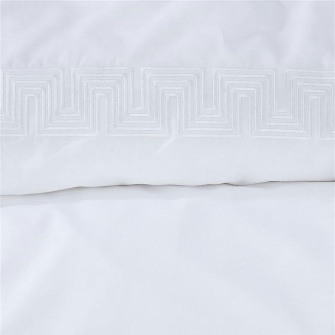 Riviera Maison Elowen White Cotton Quilt Cover Set King