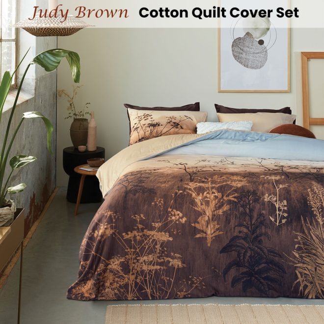 Judy Brown Cotton Quilt Cover Set King