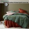 Lisa Green Washed Cotton Printed Quilt Cover Set King