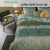 Skin Green Cotton Quilt Cover Set King