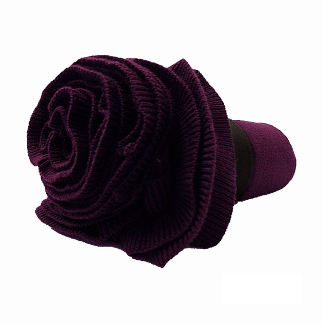 Double Ruffle Throw Plum