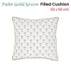 J.Elliot Home Palm Gold Green Filled Cushion 50 x 50 cm