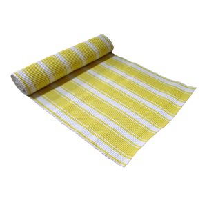 Ribbed Pattern Table Runner Panama Narrow Yellow