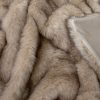 J Elliot Home Brown Fox Luxury Faux Fur Throw 130 x 160cm