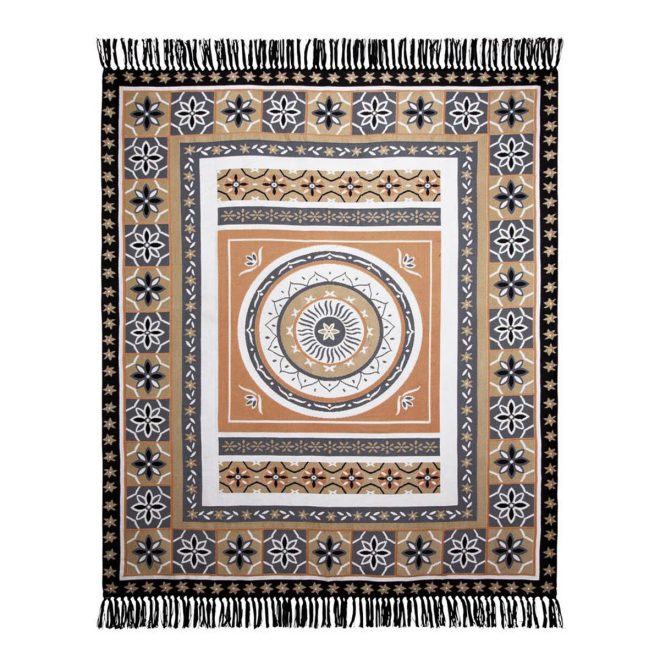 J Elliot Home Kasbah Luxury Fringe Throw 130 x 160cm – Black