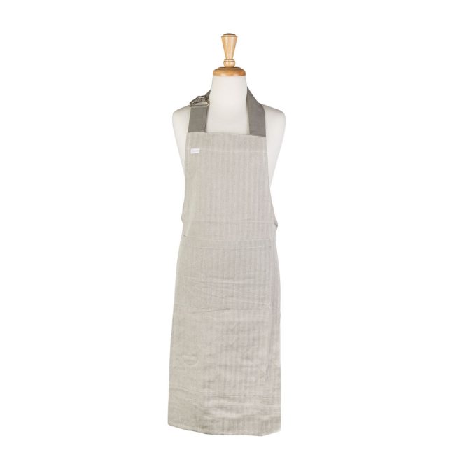 Herringbone Charcoal Cotton Apron