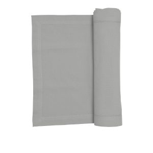 Elegant Hemstitch Table Runner Grey