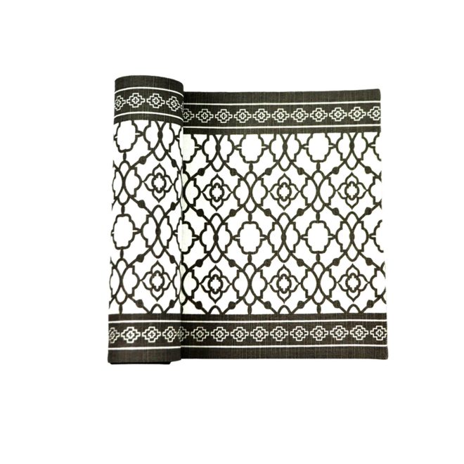 Rans Cotton Vintage Table Runner – Black