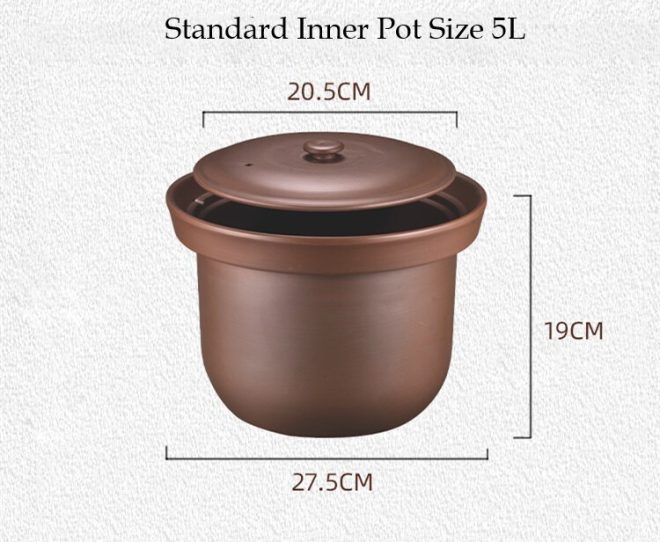 Electric Purple Clay Pot Slow Cooker – 5L