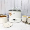 Kylin Electric Slow Cooker Stainless Steel Ceramic Pot Steamer 2.2L With 3 Containers