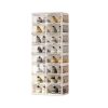 Cubes Storage Folding Shoe Box With 2 Column & 16 Grids & 8 Clear Door