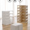 Cubes Storage Folding Shoe Box With 2 Column & 16 Grids & 8 Clear Door