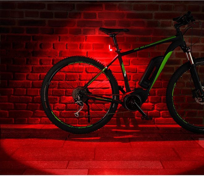 FischerBicycle Rear Light with 360 Floor Light for More Visibility and Protection, Rechargeable Battery