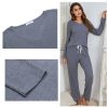 Polycotton Thicken Knit Tracksuit Set Jogger Set Lounge Wear UK Size – M