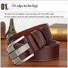 Genuine Leather For Men Pin Buckle Belts Cowskin Casual Belts Business Belt – Black