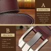 Genuine Leather For Men Pin Buckle Belts Cowskin Casual Belts Business Belt – Black