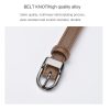 Luxury Top Layer Cow Leather Belt Women’s Simple Decorative Jeans Belt Versatile Fashion Thin Belt – Black