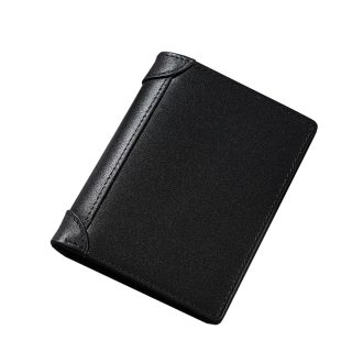 100% Genuine Leather Men’s Wallet RFID Blocking Card Holder Bifold and Long Wallets (Bifold Verticle)