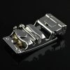 Adjustable Slide Luxury Leather Belt For Men’s Automatic Buckle Ratchet Business Dress Belts (FB8503#25)